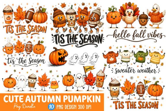Download Cute Autumn Pumpkin PNG Bundle - Pumpkin Collection