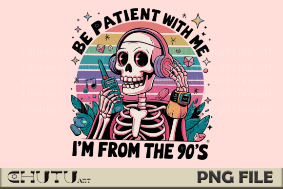 Download Retro Skeleton PNG - 90s Nostalgia Vibe - Nostalgia Collection