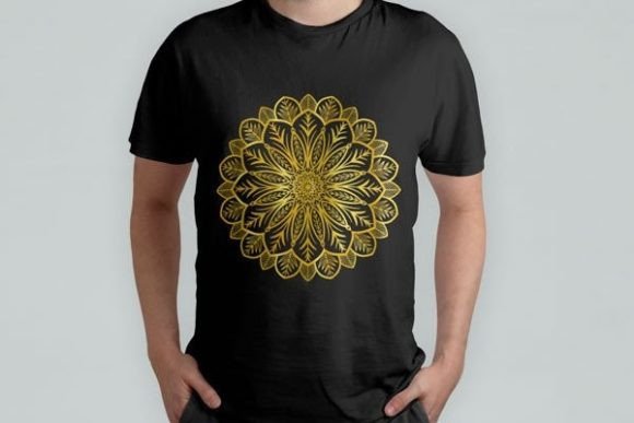 Download Gold Mandala Printed T-shirt Designs - Old Collection