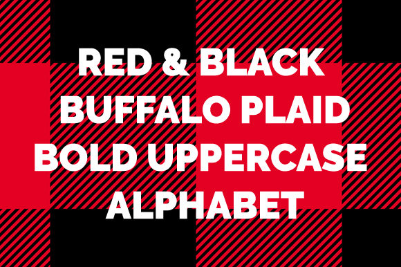 Download Red and Black Buffalo Check Alphabet - Red Collection