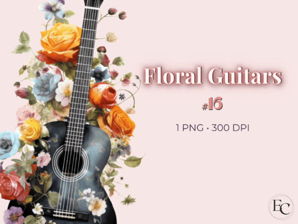 Download Flower Guitar Watercolor Clipart - Premium Resources