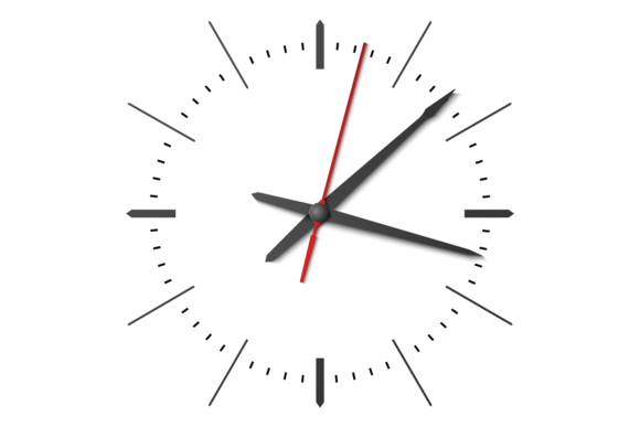 Download A Clock with a Red and Black Face Showin - Red Collection