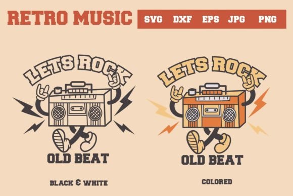Download Retro Music, Lets Rock Old Beat Svg - Old Collection
