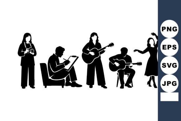 Download Silhouette Musicians Playing Saxophone G - Premium Bundle